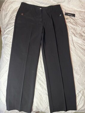 Zac & Rachel Black Straight-Leg Dress Pants